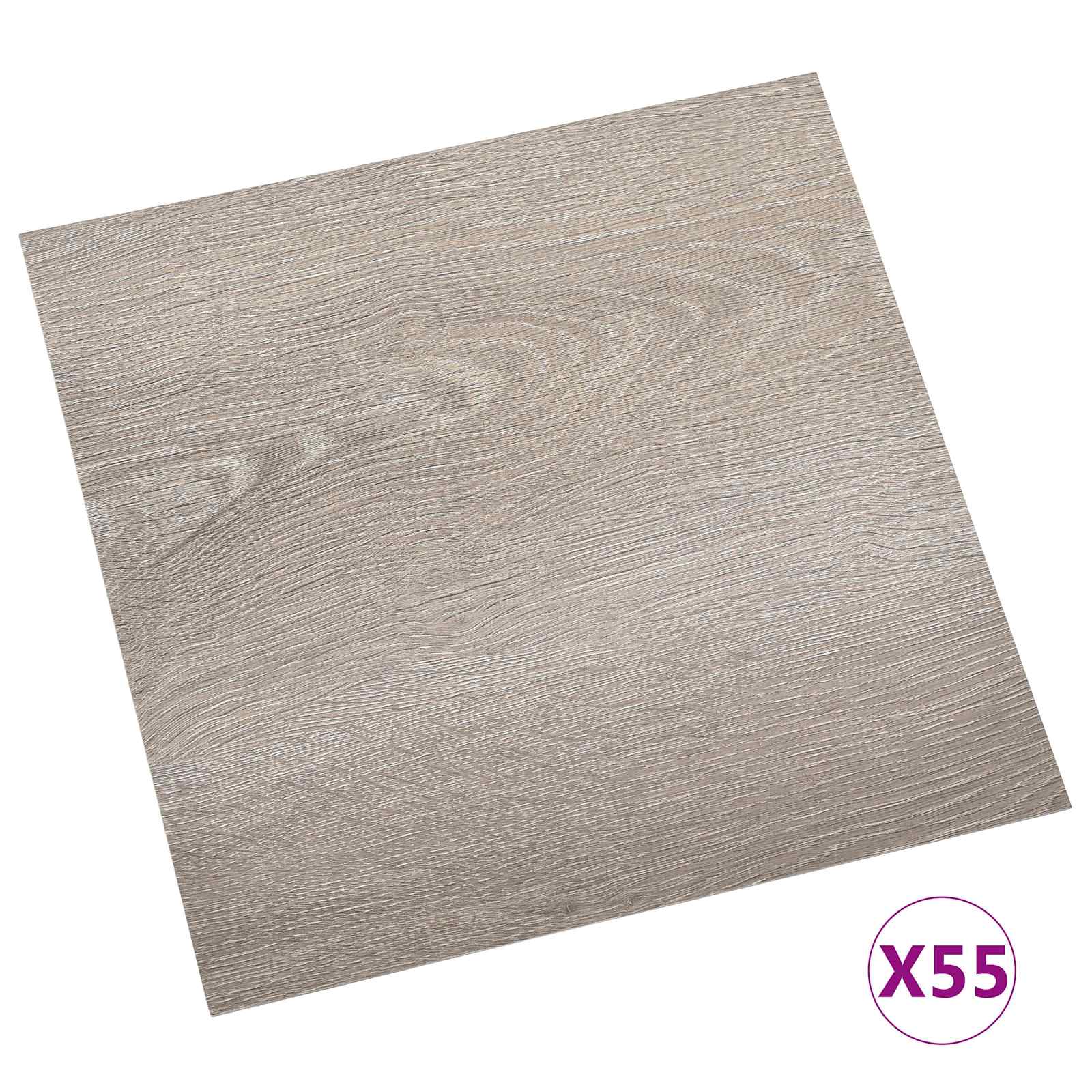 Vloerplanken 55 pcs Taupe 5,11 m² PVC is nu te koop bij PeponiXL, paradijselijk wonen!