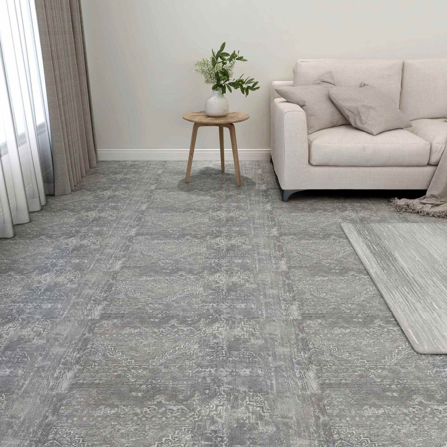 Vloerplanken 55 pcs Beton Grijs 5,11 m² PVC is nu te koop bij PeponiXL, paradijselijk wonen!