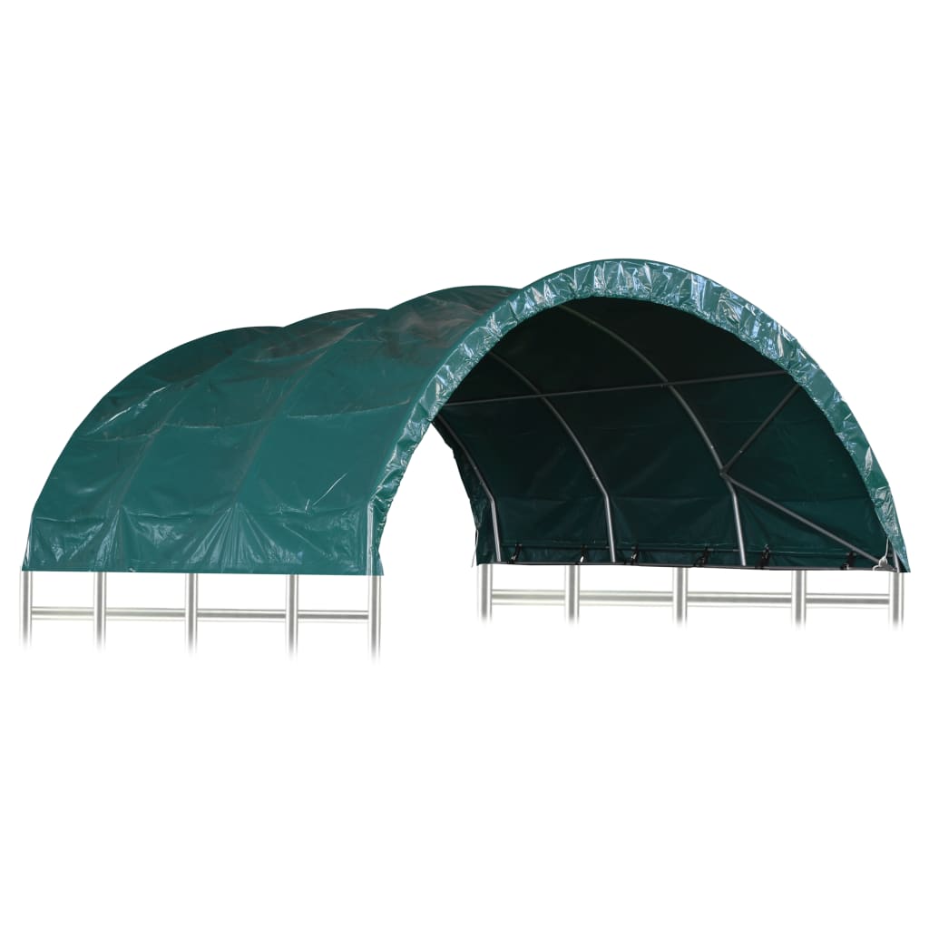 Veetent 3,7x3,7 m PVC groen is nu te koop bij PeponiXL, paradijselijk wonen!