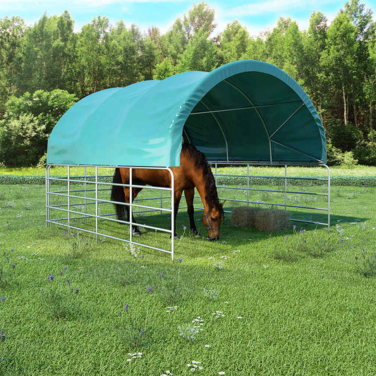 Veetent 3,7x3,7 m PVC groen is nu te koop bij PeponiXL, paradijselijk wonen!