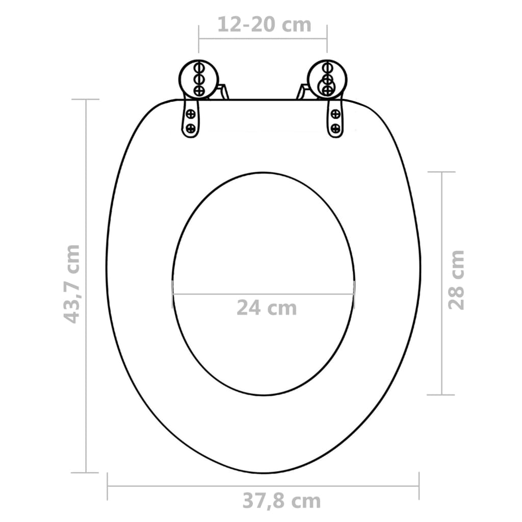 Toiletbrillen met deksel 2 st strand MDF is nu te koop bij PeponiXL, paradijselijk wonen!