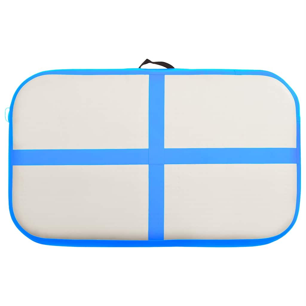 Gymnastiekmat met pomp opblaasbaar 60x100x20 cm PVC blauw is nu te koop bij PeponiXL, paradijselijk wonen!