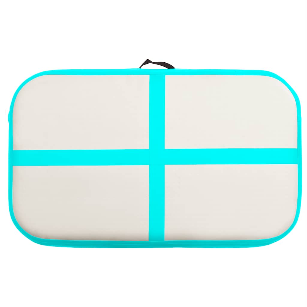 Gymnastiekmat met pomp opblaasbaar 60x100x20 cm PVC groen is nu te koop bij PeponiXL, paradijselijk wonen!