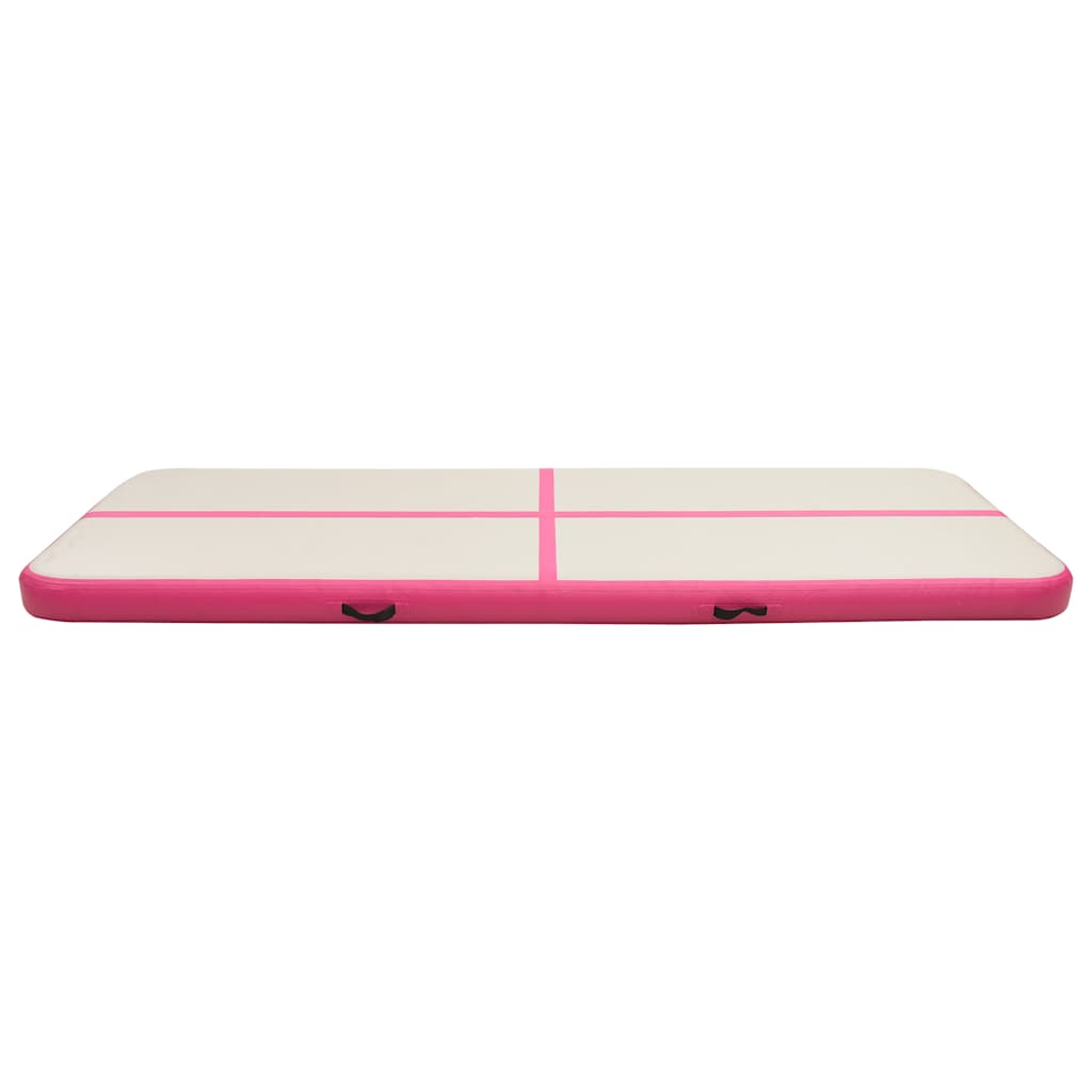 Gymnastiekmat met pomp opblaasbaar 500x100x15 cm PVC roze is nu te koop bij PeponiXL, paradijselijk wonen!