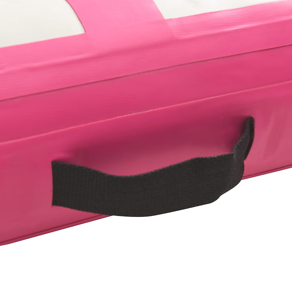 Gymnastiekmat met pomp opblaasbaar 600x100x15 cm PVC roze is nu te koop bij PeponiXL, paradijselijk wonen!