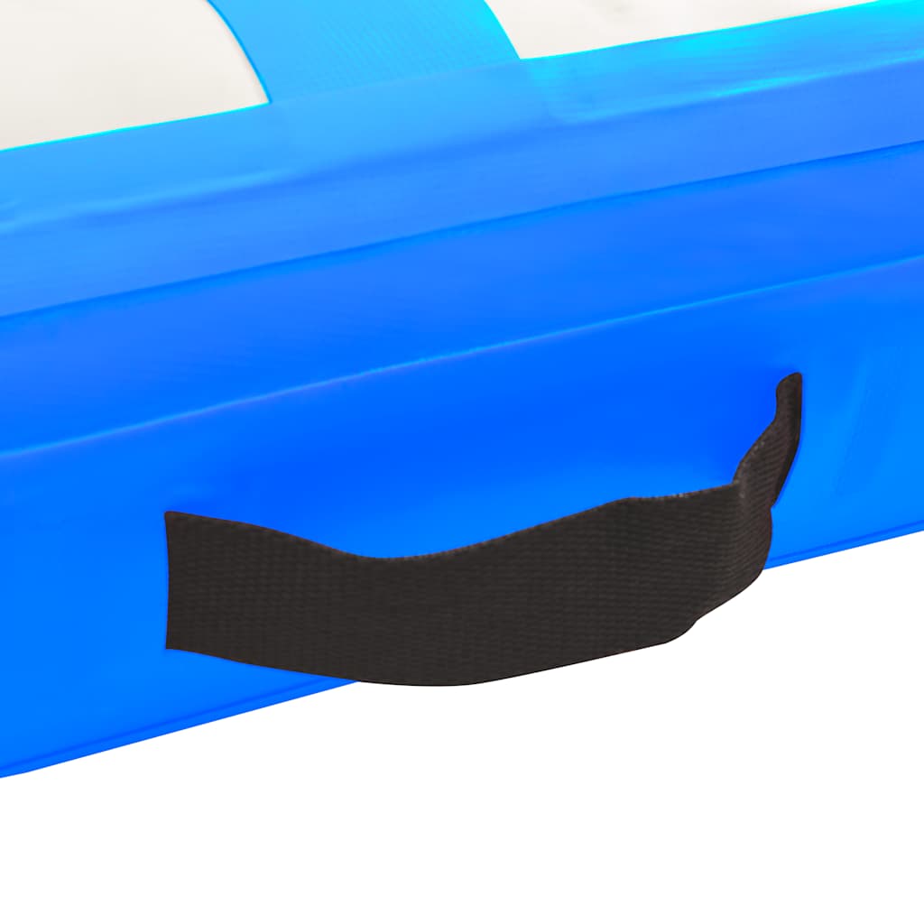 Gymnastiekmat met pomp opblaasbaar 600x100x15 cm PVC blauw is nu te koop bij PeponiXL, paradijselijk wonen!