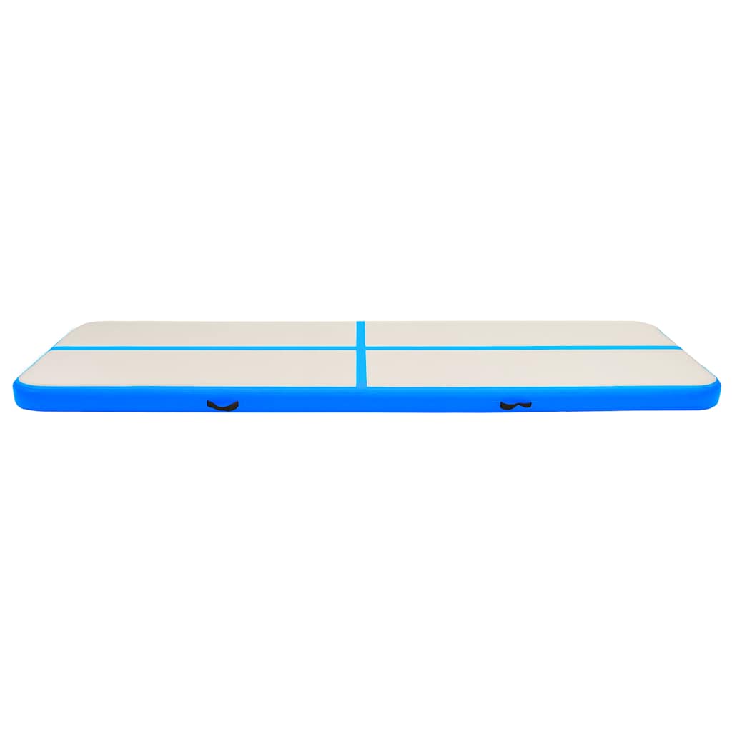 Gymnastiekmat met pomp opblaasbaar 700x100x15 cm PVC blauw is nu te koop bij PeponiXL, paradijselijk wonen!
