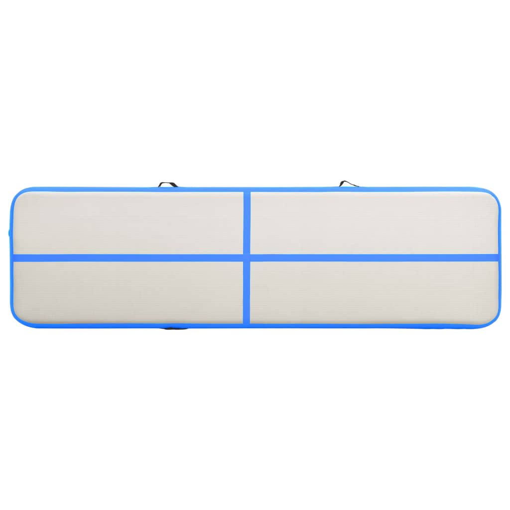 Gymnastiekmat met pomp opblaasbaar 800x100x15 cm PVC blauw is nu te koop bij PeponiXL, paradijselijk wonen!