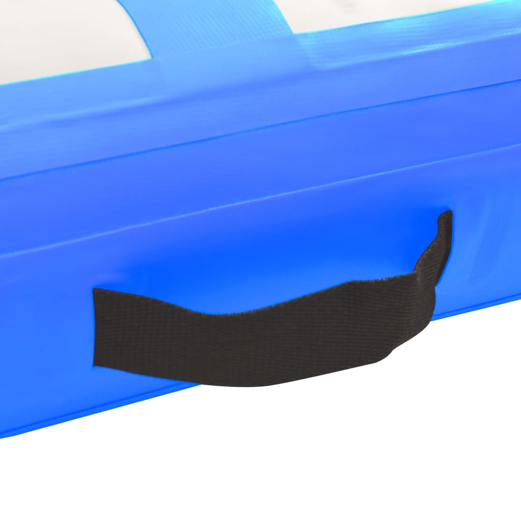 Gymnastiekmat met pomp opblaasbaar 800x100x15 cm PVC blauw is nu te koop bij PeponiXL, paradijselijk wonen!