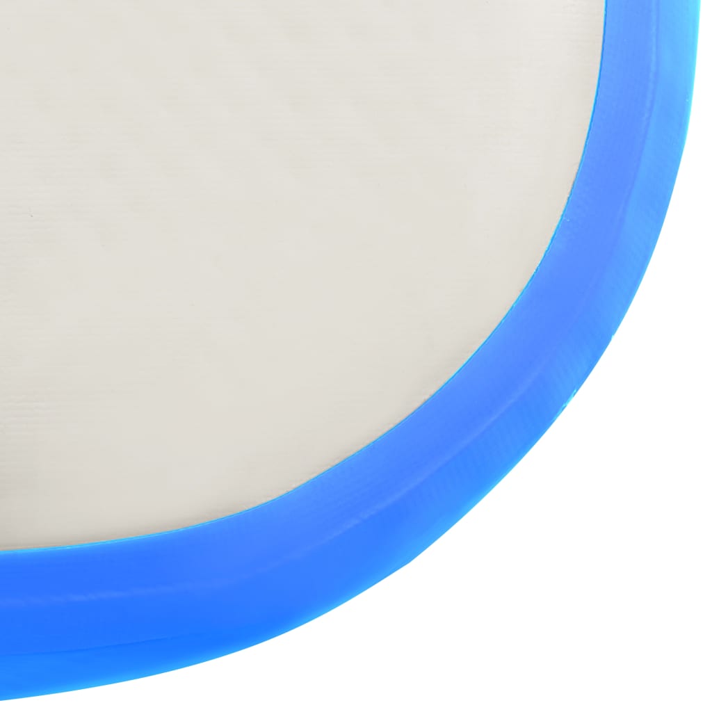 Gymnastiekmat met pomp opblaasbaar 800x100x15 cm PVC blauw is nu te koop bij PeponiXL, paradijselijk wonen!