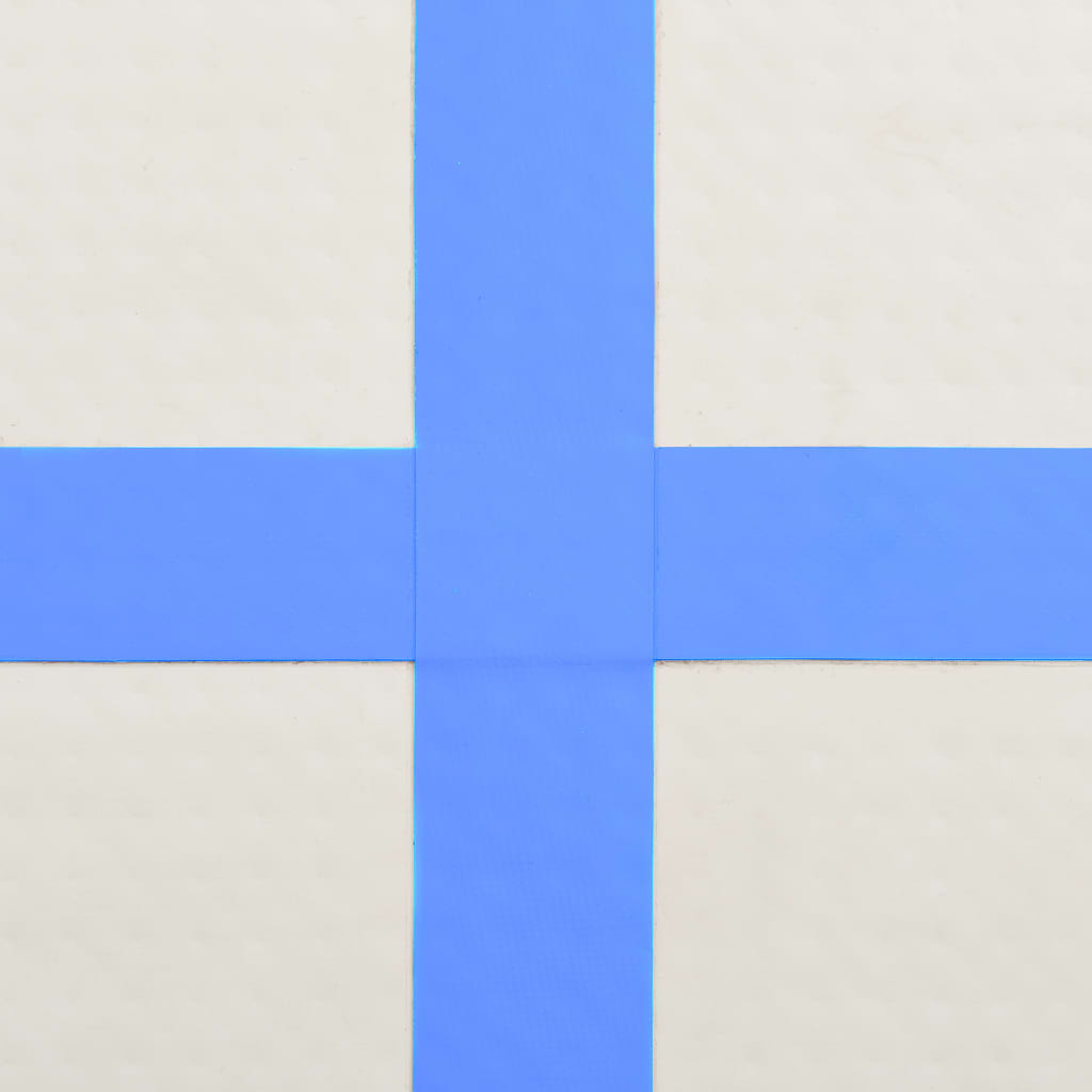 Gymnastiekmat met pomp opblaasbaar 800x100x15 cm PVC blauw is nu te koop bij PeponiXL, paradijselijk wonen!