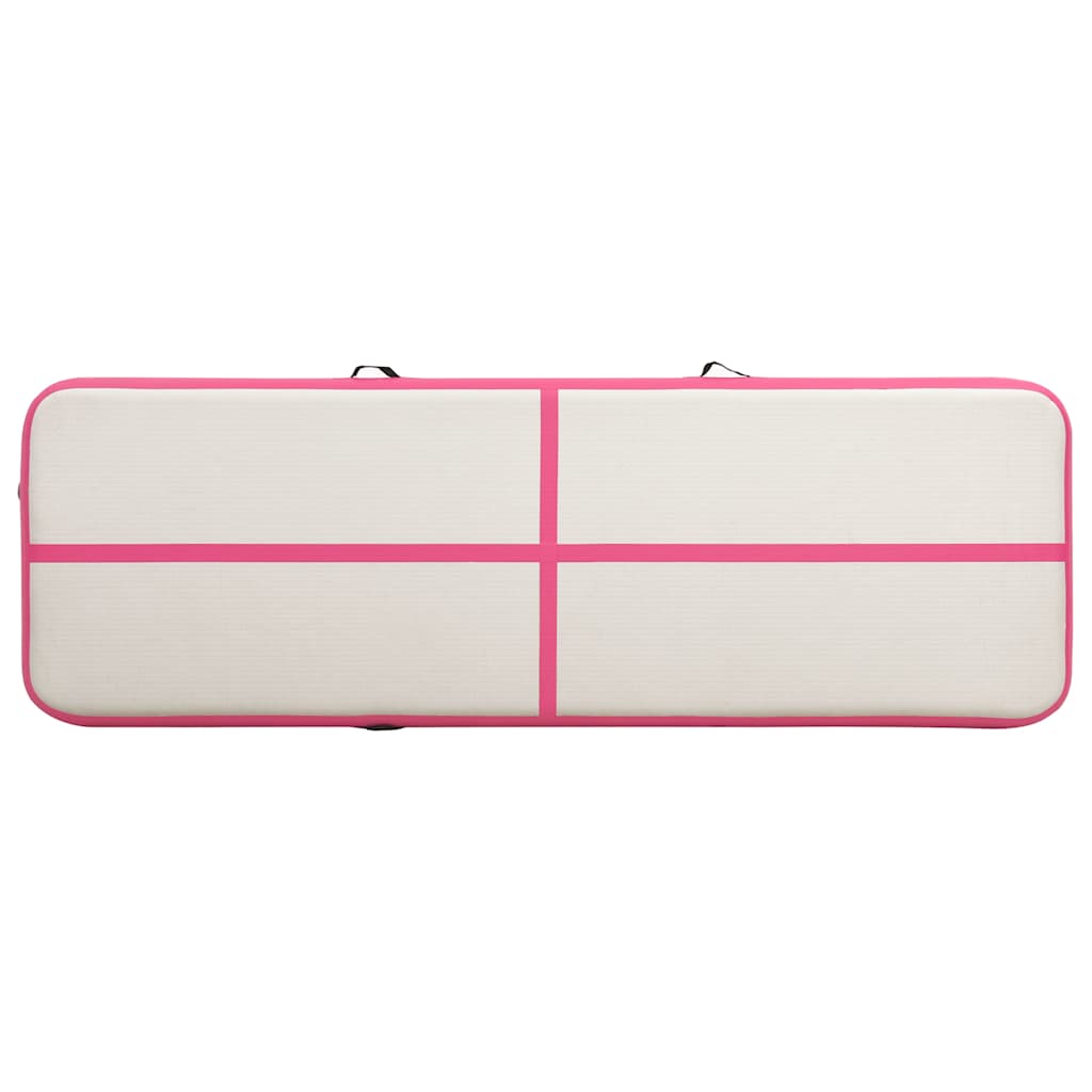 Gymnastiekmat met pomp opblaasbaar 300x100x20 cm PVC roze is nu te koop bij PeponiXL, paradijselijk wonen!