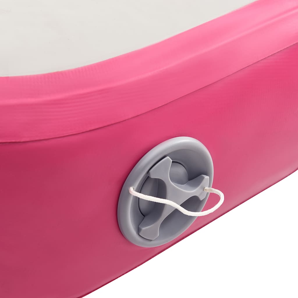 Gymnastiekmat met pomp opblaasbaar 300x100x20 cm PVC roze is nu te koop bij PeponiXL, paradijselijk wonen!