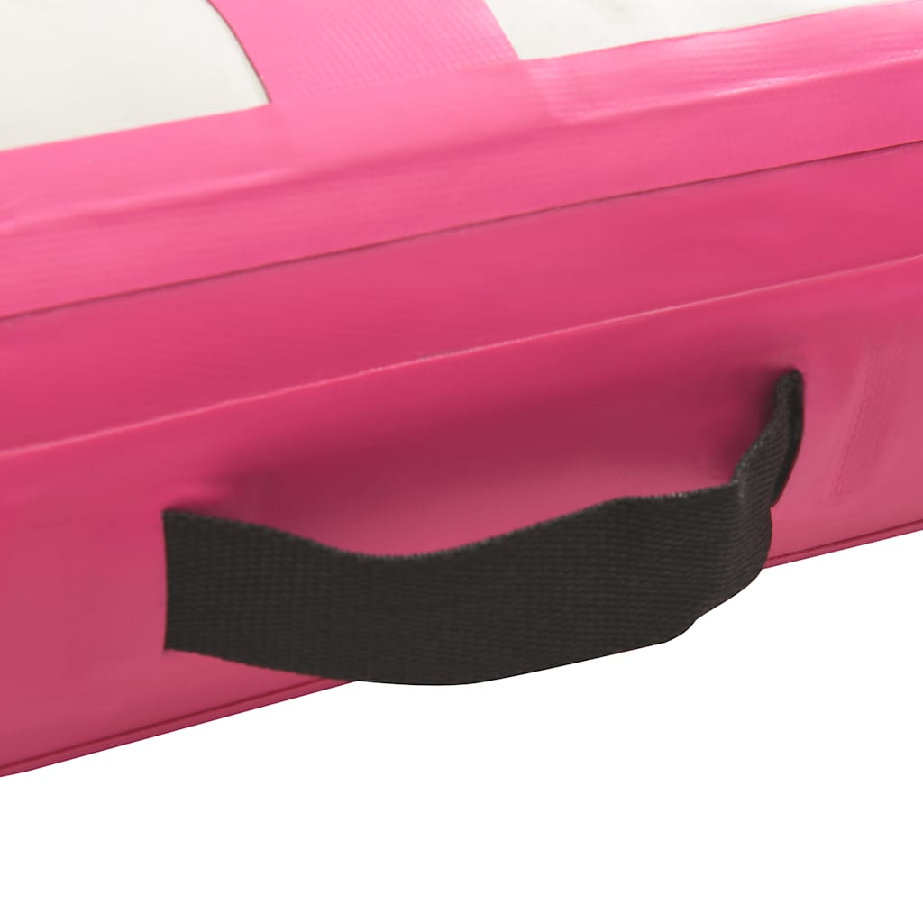 Gymnastiekmat met pomp opblaasbaar 400x100x20 cm PVC roze is nu te koop bij PeponiXL, paradijselijk wonen!