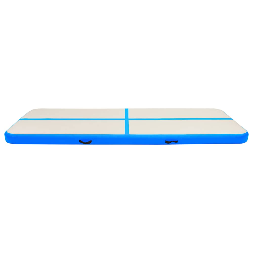 Gymnastiekmat met pomp opblaasbaar 500x100x20 cm PVC blauw is nu te koop bij PeponiXL, paradijselijk wonen!