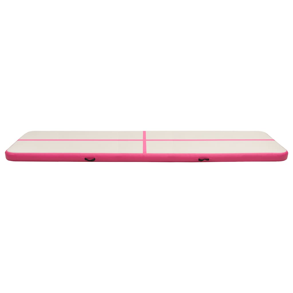 Gymnastiekmat met pomp opblaasbaar 600x100x20 cm PVC roze is nu te koop bij PeponiXL, paradijselijk wonen!