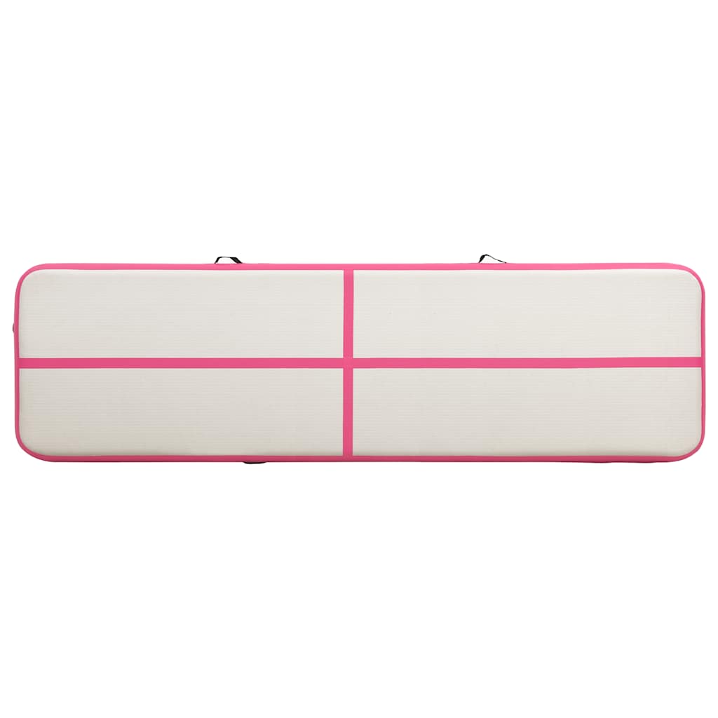 Gymnastiekmat met pomp opblaasbaar 600x100x20 cm PVC roze is nu te koop bij PeponiXL, paradijselijk wonen!