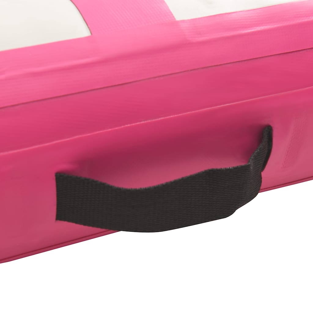 Gymnastiekmat met pomp opblaasbaar 600x100x20 cm PVC roze is nu te koop bij PeponiXL, paradijselijk wonen!