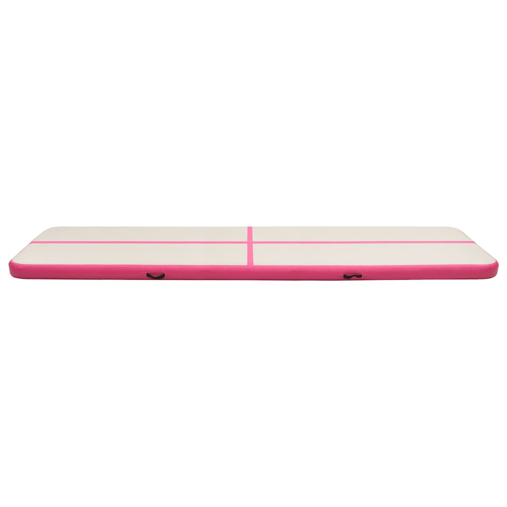 Gymnastiekmat met pomp opblaasbaar 700x100x20 cm PVC roze is nu te koop bij PeponiXL, paradijselijk wonen!