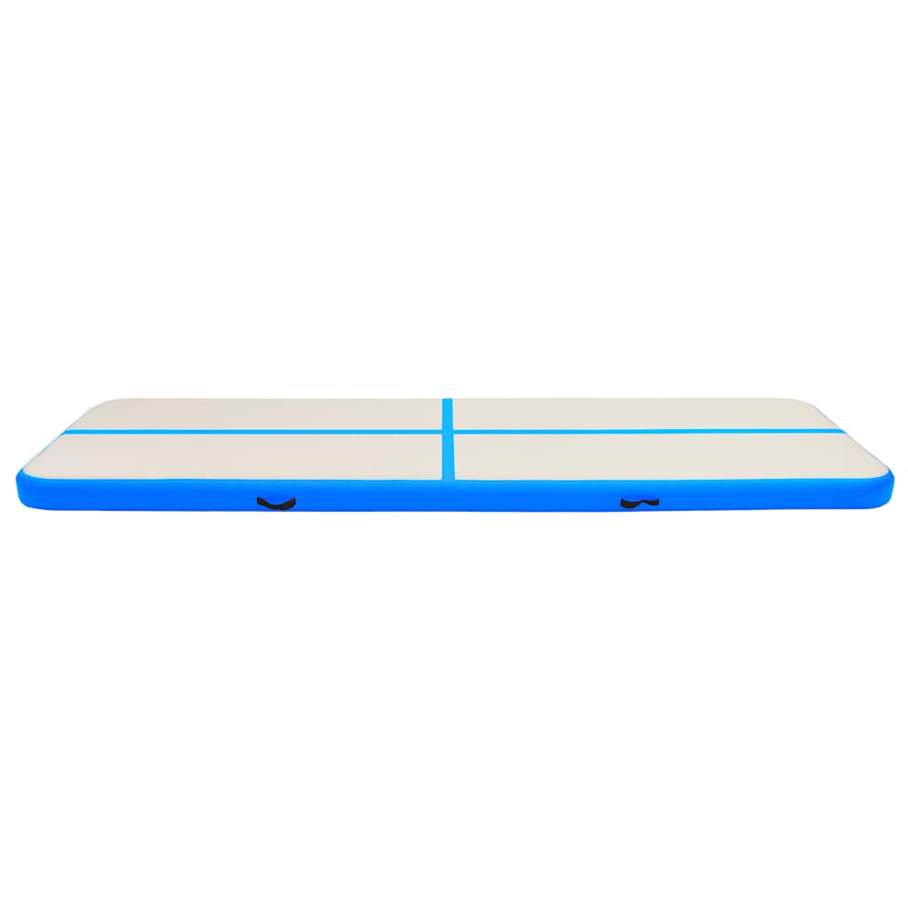 Gymnastiekmat met pomp opblaasbaar 700x100x20 cm PVC bauw is nu te koop bij PeponiXL, paradijselijk wonen!
