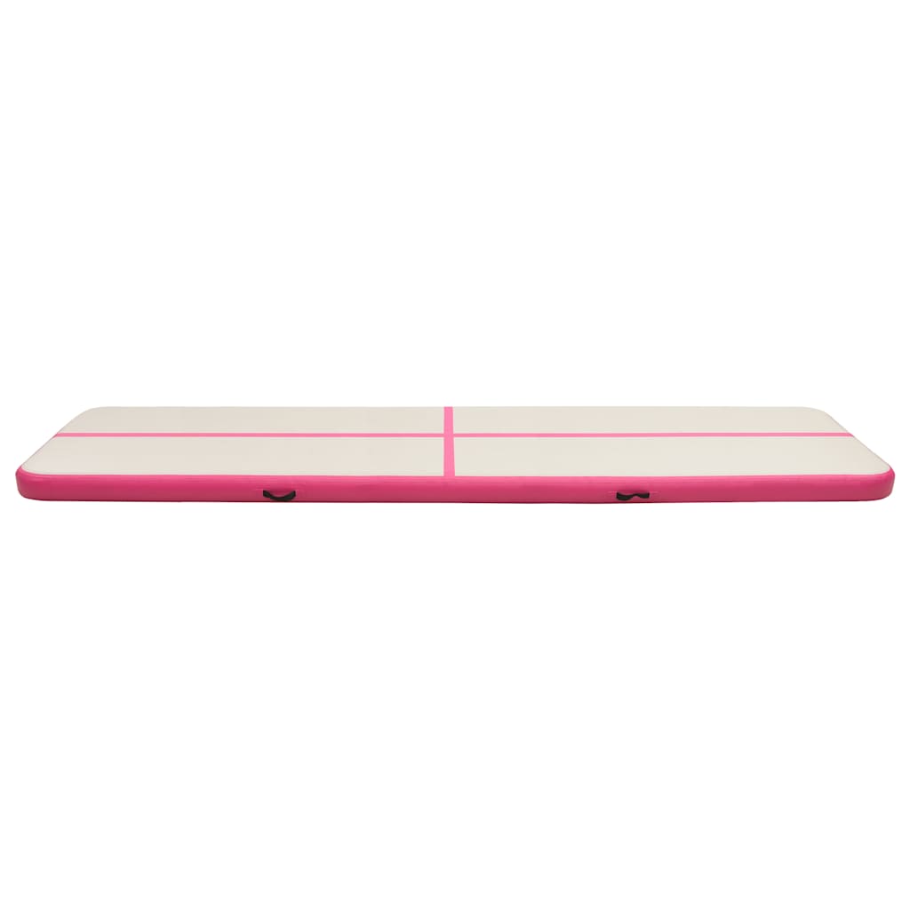 Gymnastiekmat met pomp opblaasbaar 800x100x20 cm PVC roze is nu te koop bij PeponiXL, paradijselijk wonen!