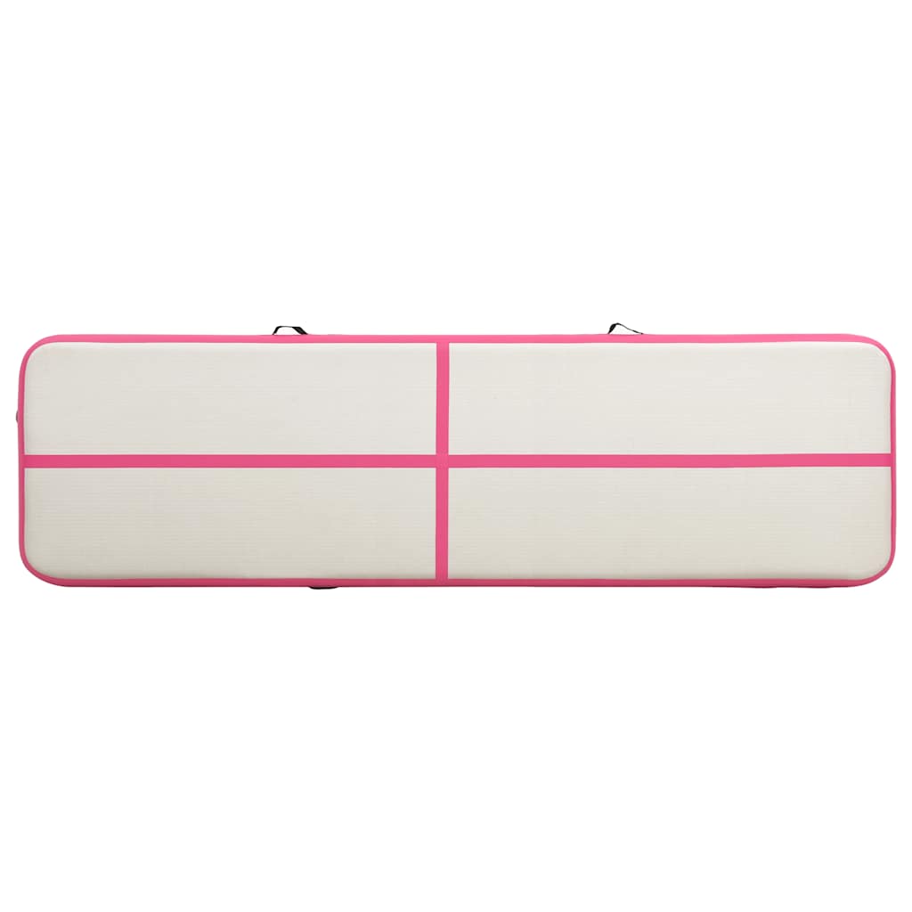 Gymnastiekmat met pomp opblaasbaar 800x100x20 cm PVC roze is nu te koop bij PeponiXL, paradijselijk wonen!