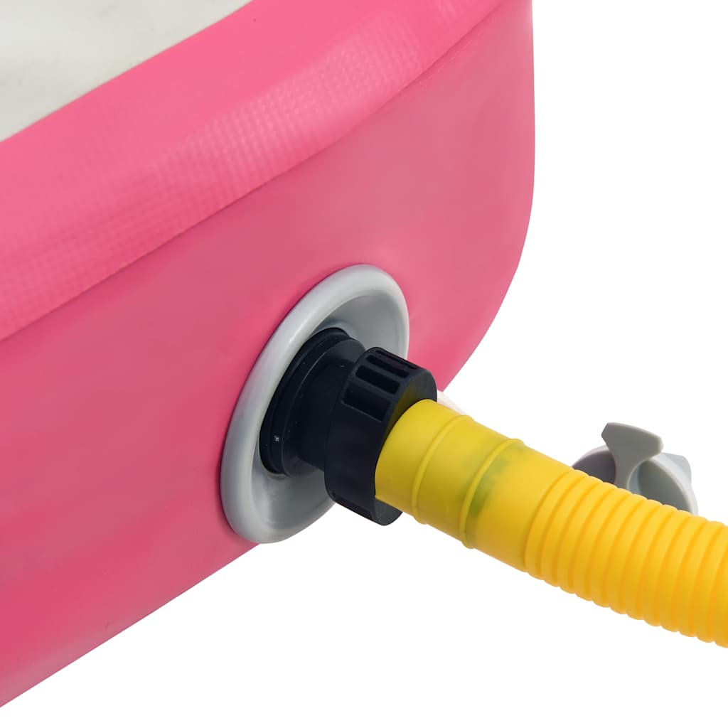 Gymnastiekmat met pomp opblaasbaar 800x100x20 cm PVC roze is nu te koop bij PeponiXL, paradijselijk wonen!