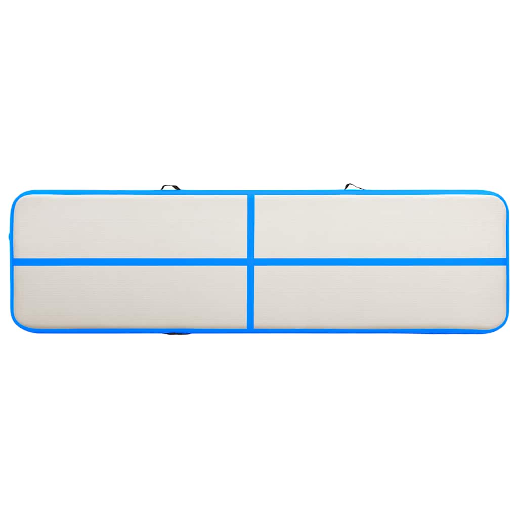 Gymnastiekmat met pomp opblaasbaar 800x100x20 cm PVC blauw is nu te koop bij PeponiXL, paradijselijk wonen!