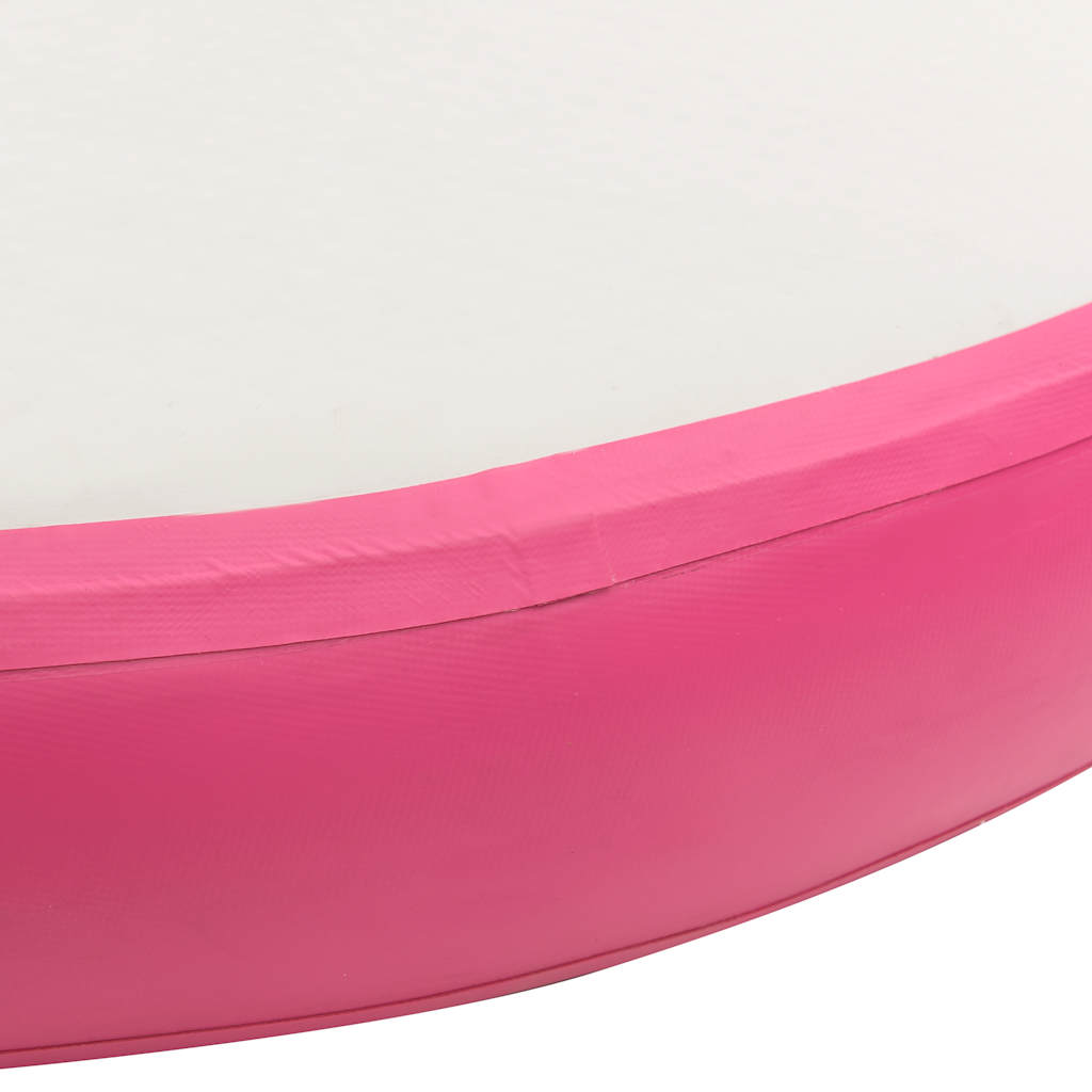 Gymnastiekmat met pomp opblaasbaar 100x100x10 cm PVC roze is nu te koop bij PeponiXL, paradijselijk wonen!