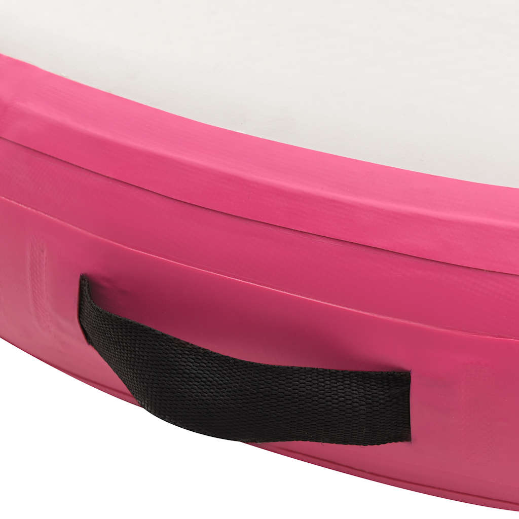 Gymnastiekmat met pomp opblaasbaar 100x100x10 cm PVC roze is nu te koop bij PeponiXL, paradijselijk wonen!