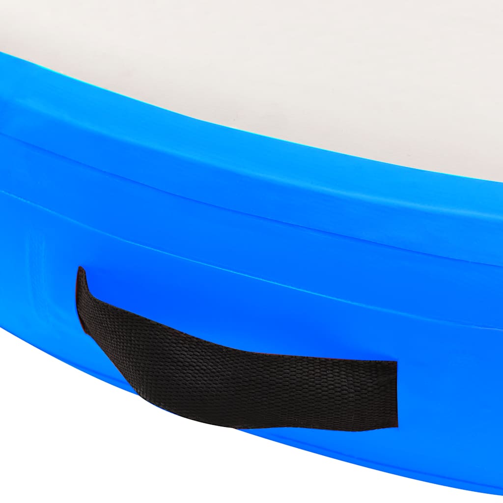 Gymnastiekmat met pomp opblaasbaar 100x100x10 cm PVC blauw is nu te koop bij PeponiXL, paradijselijk wonen!