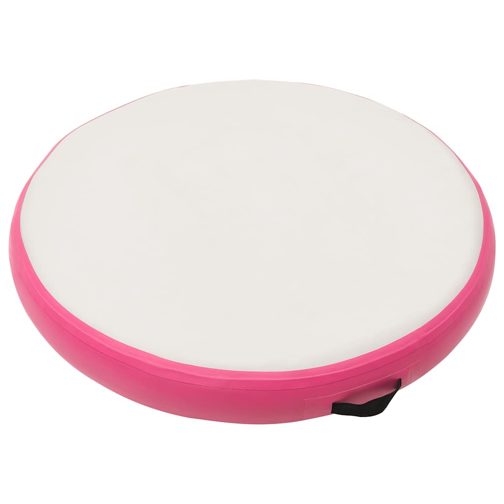 Gymnastiekmat met pomp opblaasbaar 100x100x15 cm PVC roze is nu te koop bij PeponiXL, paradijselijk wonen!