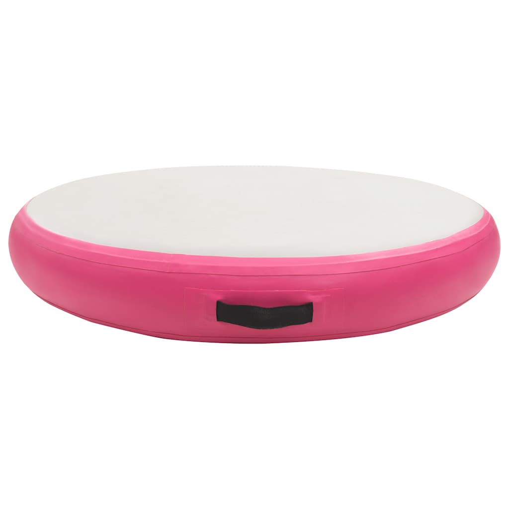 Gymnastiekmat met pomp opblaasbaar 100x100x15 cm PVC roze is nu te koop bij PeponiXL, paradijselijk wonen!