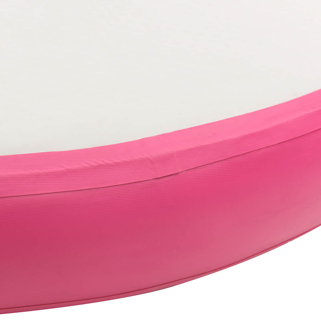 Gymnastiekmat met pomp opblaasbaar 100x100x15 cm PVC roze is nu te koop bij PeponiXL, paradijselijk wonen!