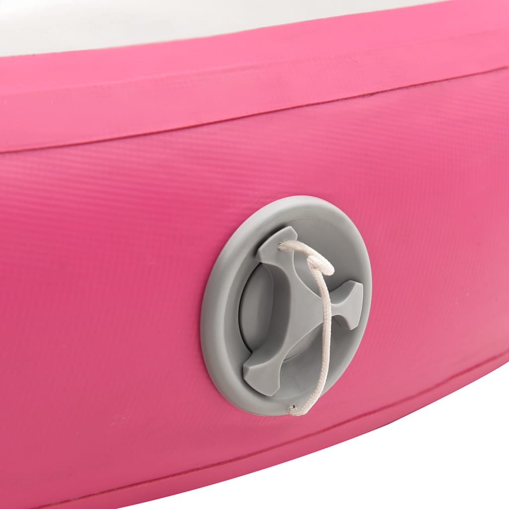 Gymnastiekmat met pomp opblaasbaar 100x100x15 cm PVC roze is nu te koop bij PeponiXL, paradijselijk wonen!