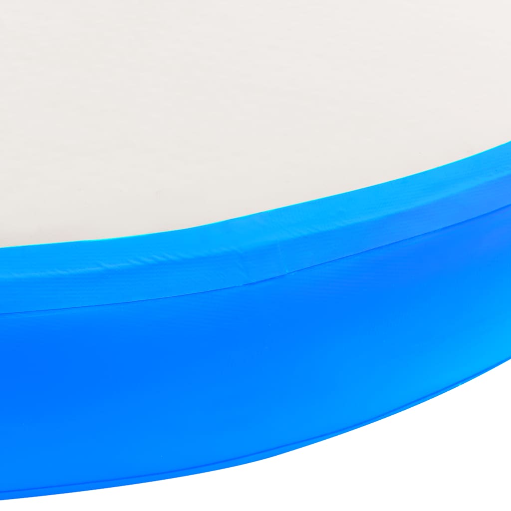 Gymnastiekmat met pomp opblaasbaar 100x100x15 cm PVC blauw is nu te koop bij PeponiXL, paradijselijk wonen!