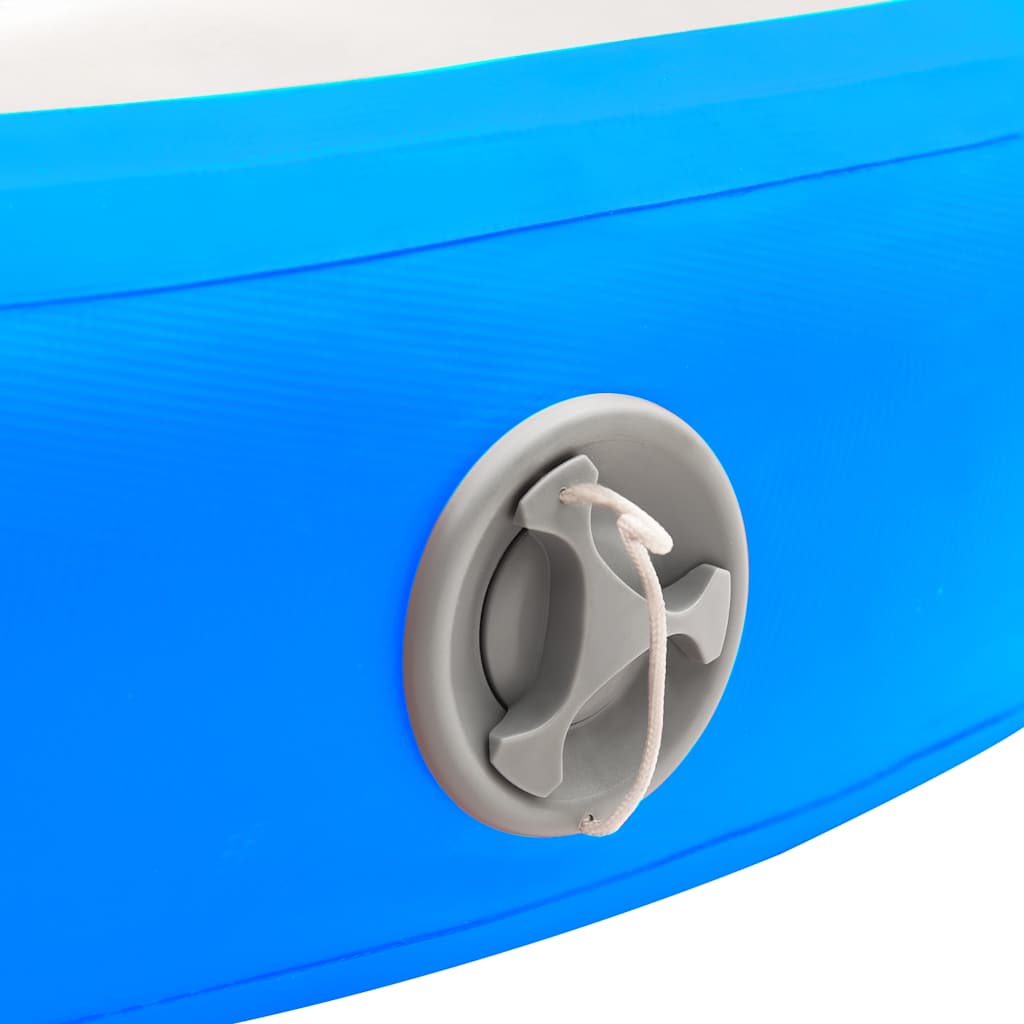 Gymnastiekmat met pomp opblaasbaar 100x100x15 cm PVC blauw is nu te koop bij PeponiXL, paradijselijk wonen!