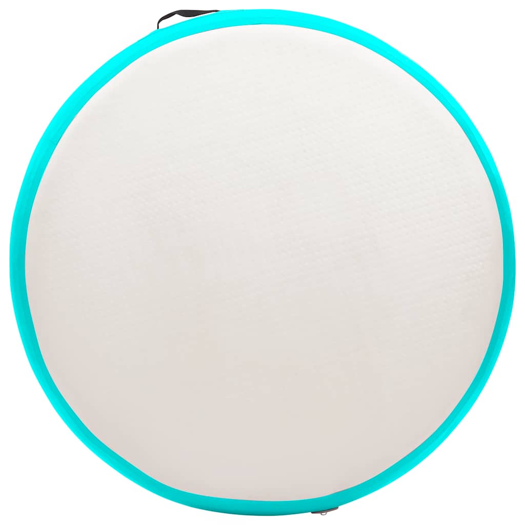 Gymnastiekmat met pomp opblaasbaar 100x100x15 cm PVC groen is nu te koop bij PeponiXL, paradijselijk wonen!