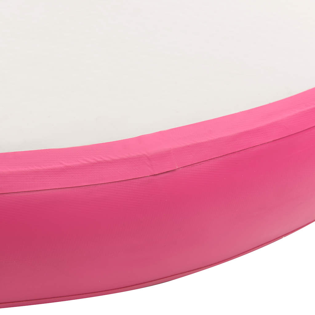 Gymnastiekmat met pomp opblaasbaar 100x100x20 cm PVC roze is nu te koop bij PeponiXL, paradijselijk wonen!