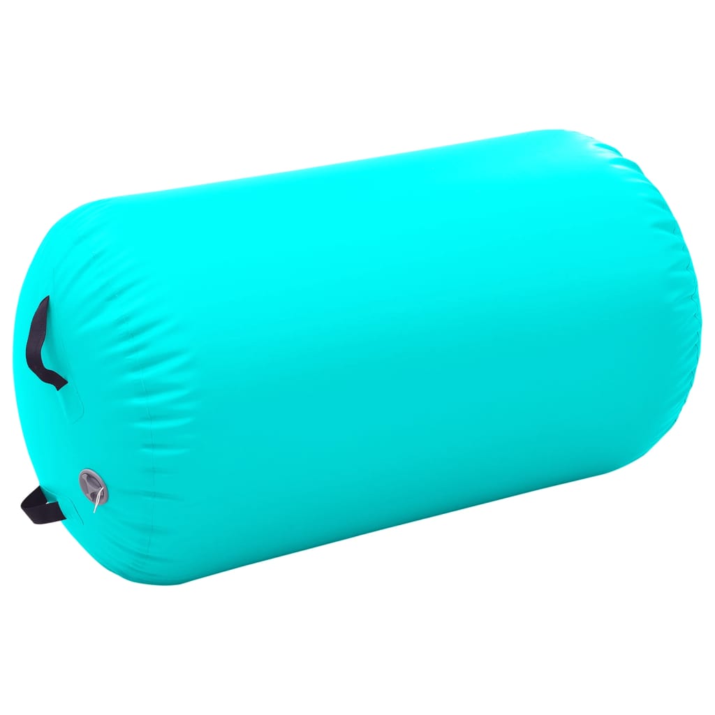 Gymnastiekrol met pomp opblaasbaar 100x60 cm PVC groen is nu te koop bij PeponiXL, paradijselijk wonen!
