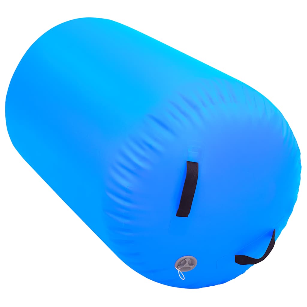 Gymnastiekrol met pomp opblaasbaar 100x60 cm PVC blauw is nu te koop bij PeponiXL, paradijselijk wonen!