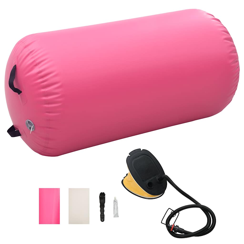 Gymnastiekrol met pomp opblaasbaar 120x75 cm PVC roze is nu te koop bij PeponiXL, paradijselijk wonen!