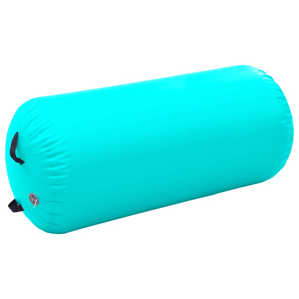 Gymnastiekrol met pomp opblaasbaar 120x75 cm PVC groen is nu te koop bij PeponiXL, paradijselijk wonen!