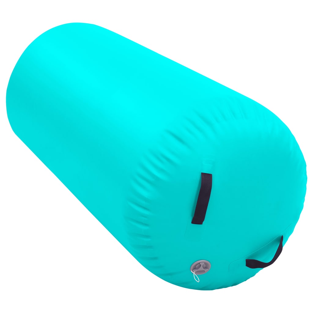 Gymnastiekrol met pomp opblaasbaar 120x75 cm PVC groen is nu te koop bij PeponiXL, paradijselijk wonen!