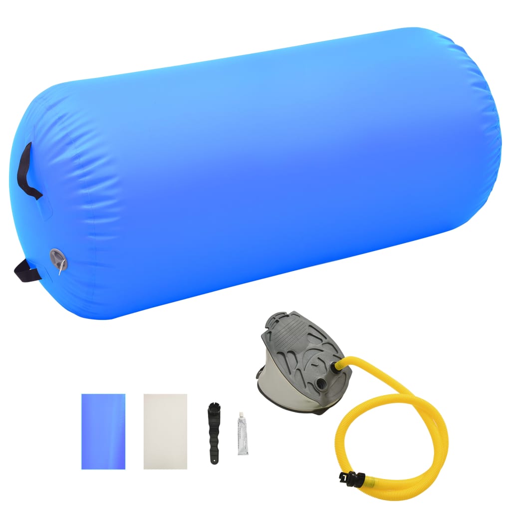 Gymnastiekrol met pomp opblaasbaar 120x75 cm PVC blauw is nu te koop bij PeponiXL, paradijselijk wonen!