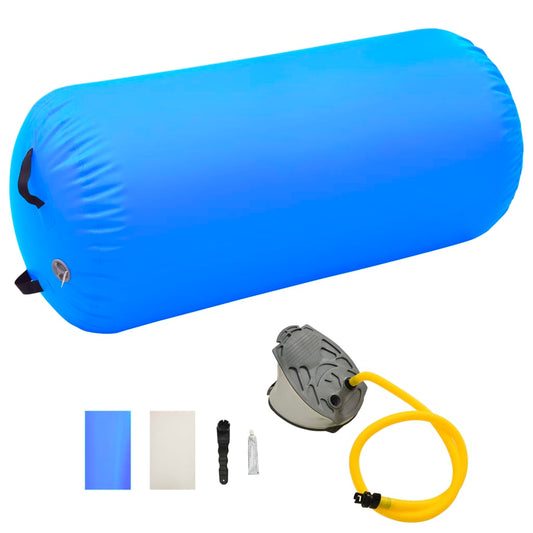 Gymnastiekrol met pomp opblaasbaar 120x75 cm PVC blauw is nu te koop bij PeponiXL, paradijselijk wonen!