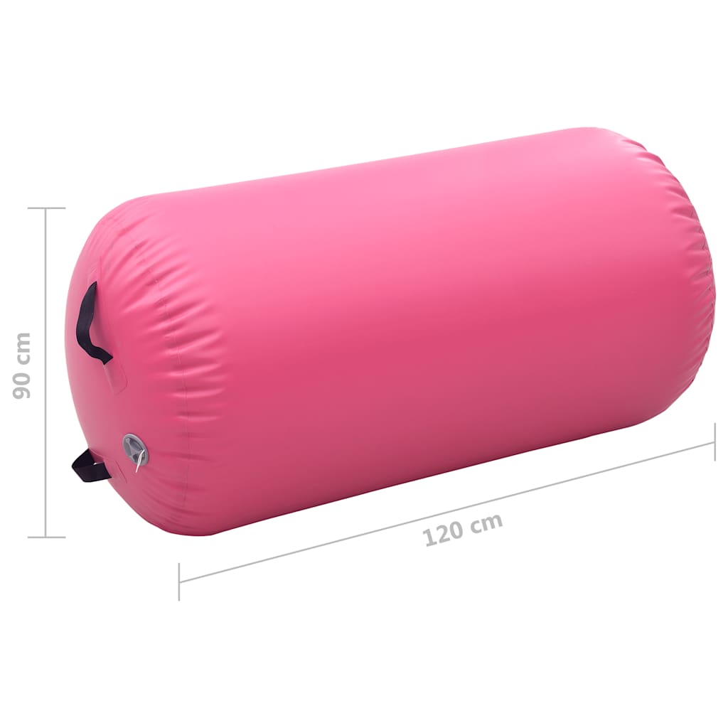 Gymnastiekrol met pomp opblaasbaar 120x90 cm PVC roze is nu te koop bij PeponiXL, paradijselijk wonen!