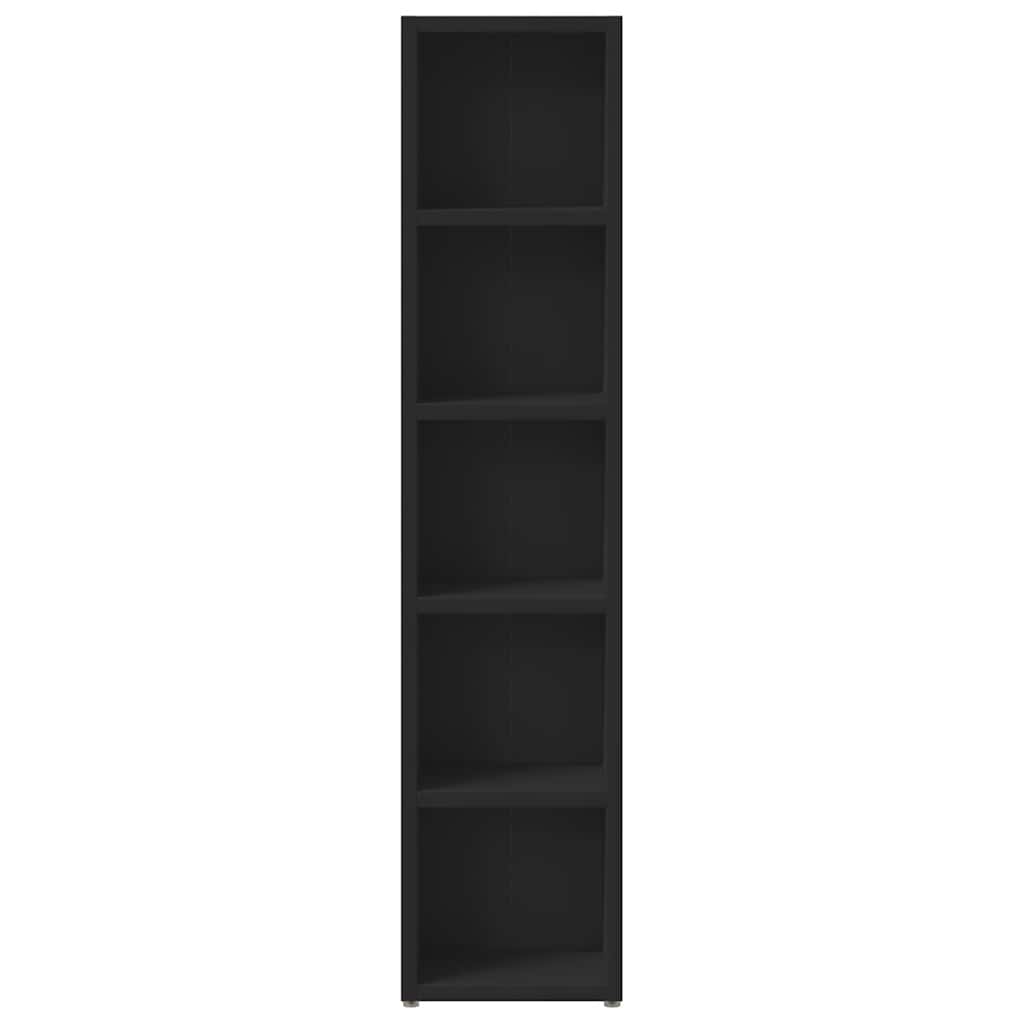 Cd-kasten 2 st 21x16x93,5 spaanplaat zwart is nu te koop bij PeponiXL, paradijselijk wonen!