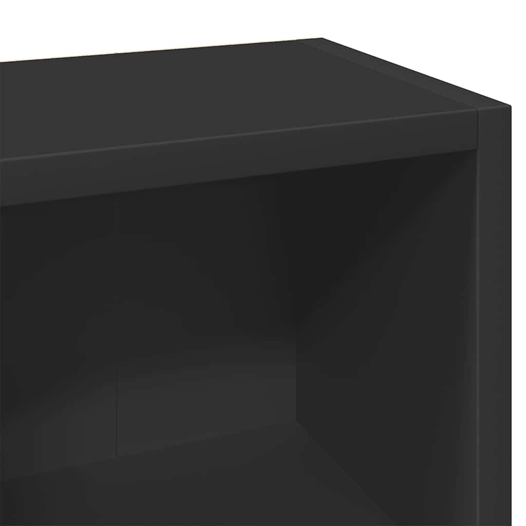 Cd-kasten 2 st 21x16x93,5 spaanplaat zwart is nu te koop bij PeponiXL, paradijselijk wonen!