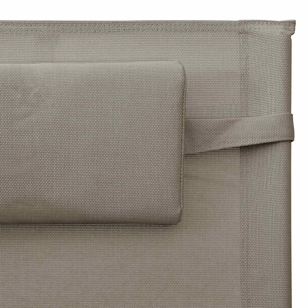 Ligbedden 2 st textileen taupe en grijs is nu te koop bij PeponiXL, paradijselijk wonen!